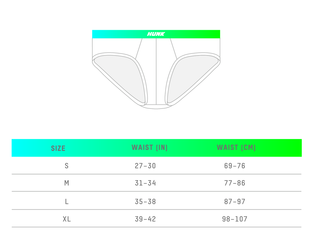 Size chart: 3-Pack Briefs