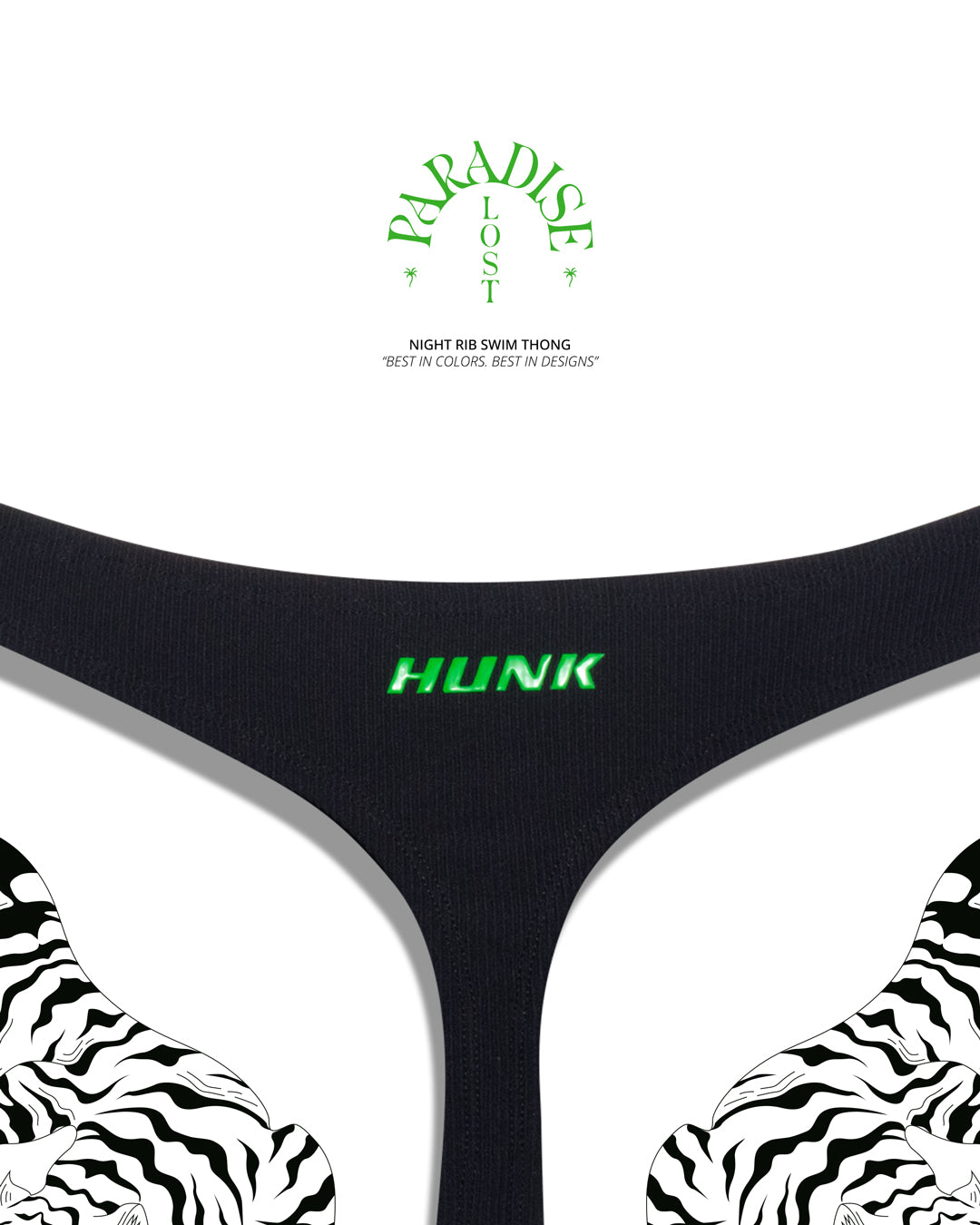 Night Rib Swim Thong - HUNK Menswear